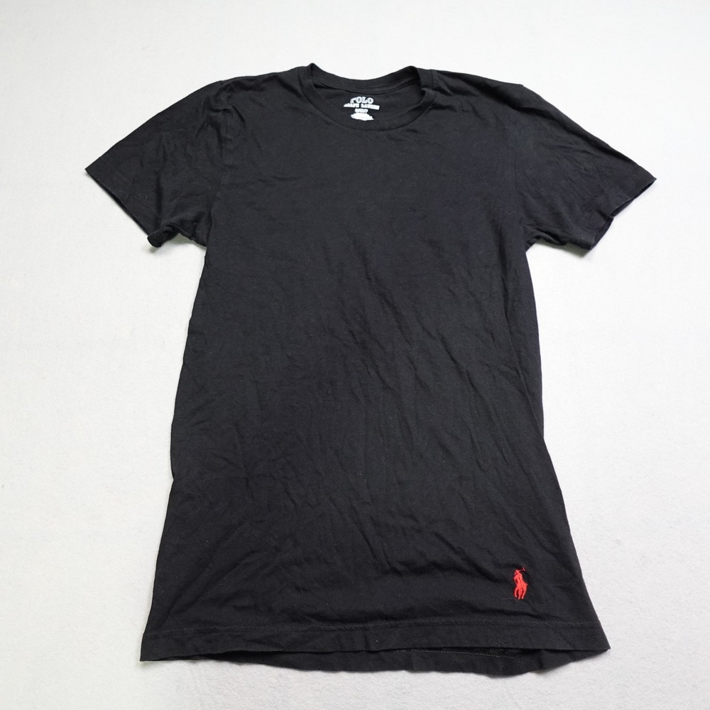 Polo Ralph Lauren T-Shirt Women Small Black Red Pony Logo Classic Fit Tee